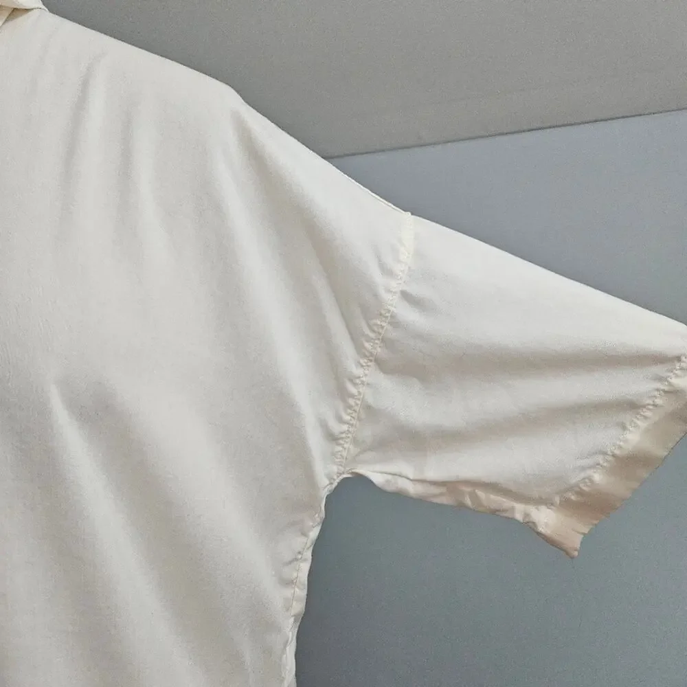 Everlane Oversized Ivory Button Front Shirt Top Size Small Minimal Capsule - Picture 6 of 10